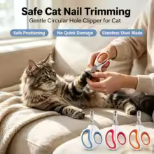 Circular-Hole Pet Nail Scissors – Dog & Cat Claw Trimmer